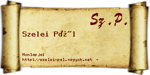 Szelei Pál névjegykártya