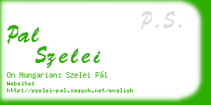 pal szelei business card