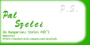 pal szelei business card